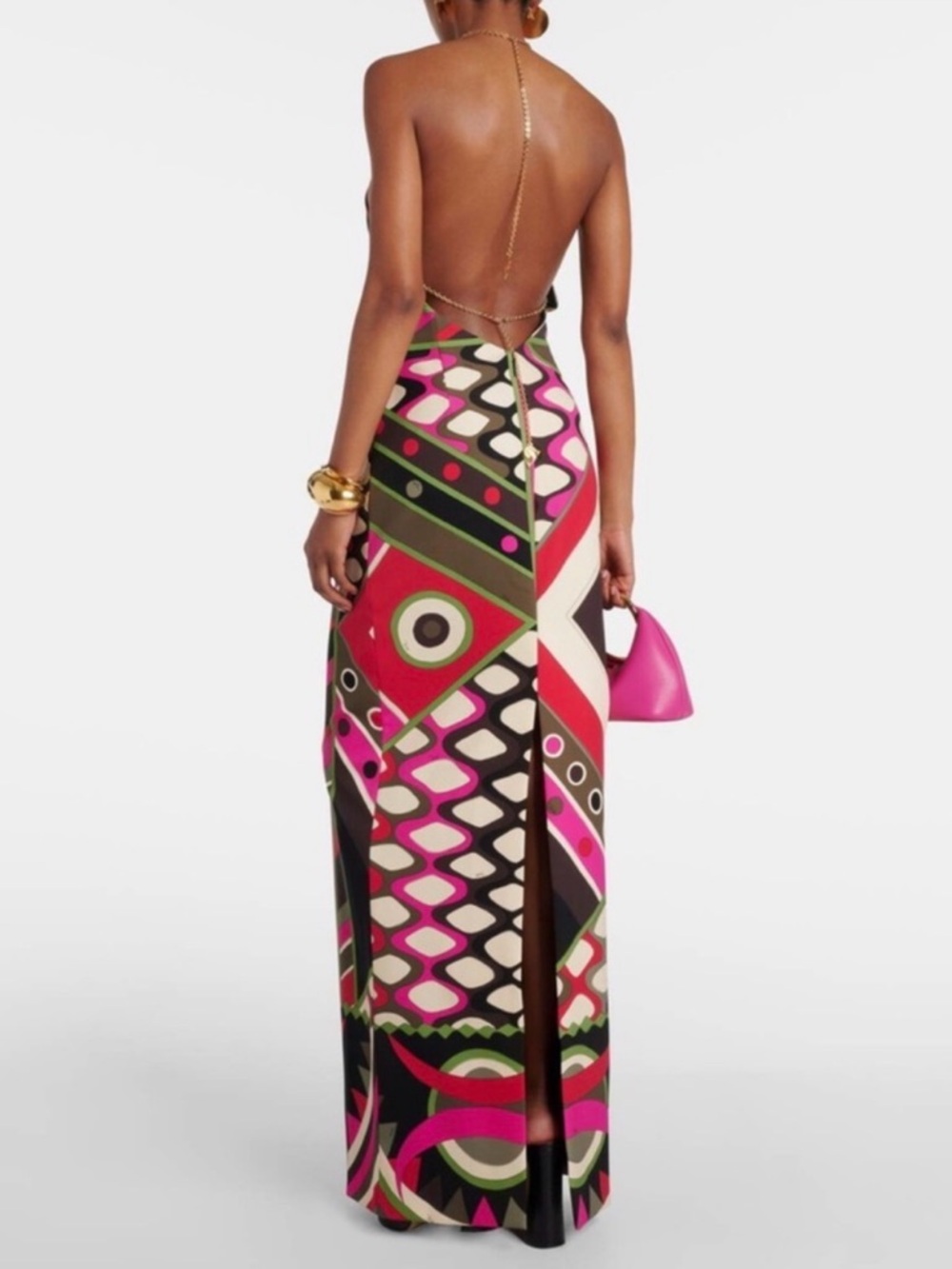 Emilio Pucci - Vivara print gown size 46 (10) - Picture 4 of 11